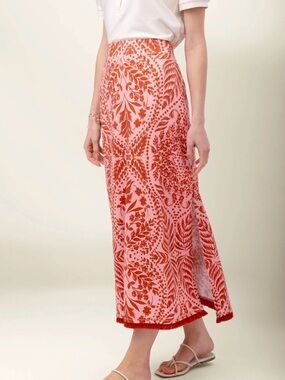 Spartina 449 Jersey Midi Skirt Castillo Fern Pink